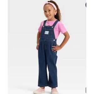 Ms. Rachel 3 Piece Toddler Size 3T Outfit Set Pink Blue Overall Top Headband